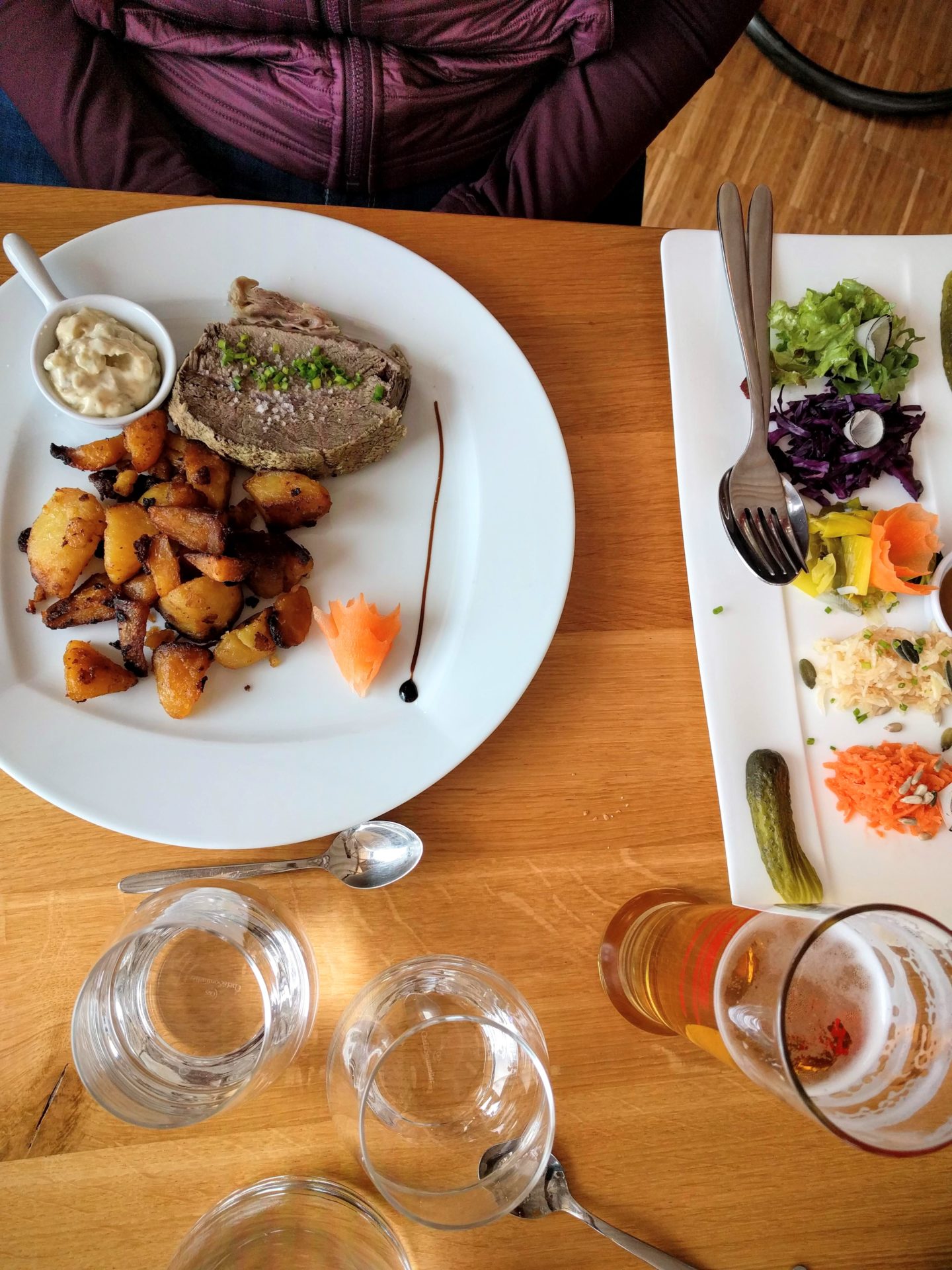 Bœuf gros sel crudités