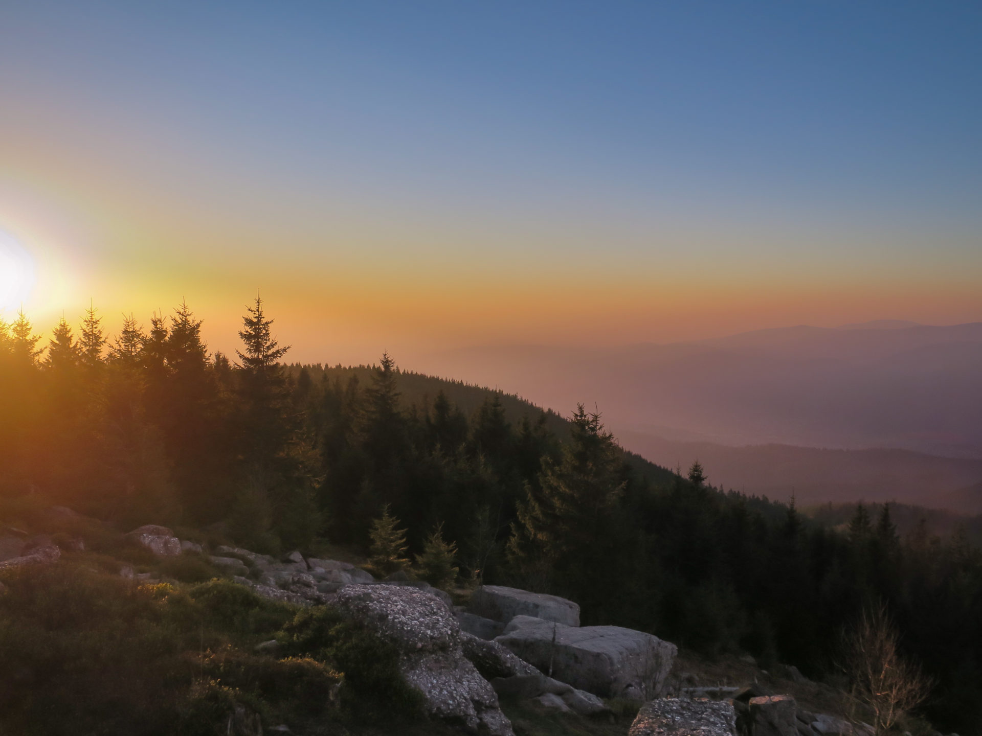Lever de soleil au Rocher de Mutzig