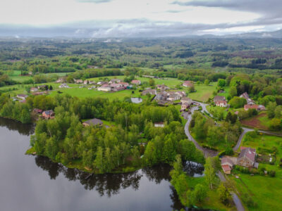 Vue aérienne aux Mille Étangs